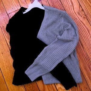 Black and grey cardigan